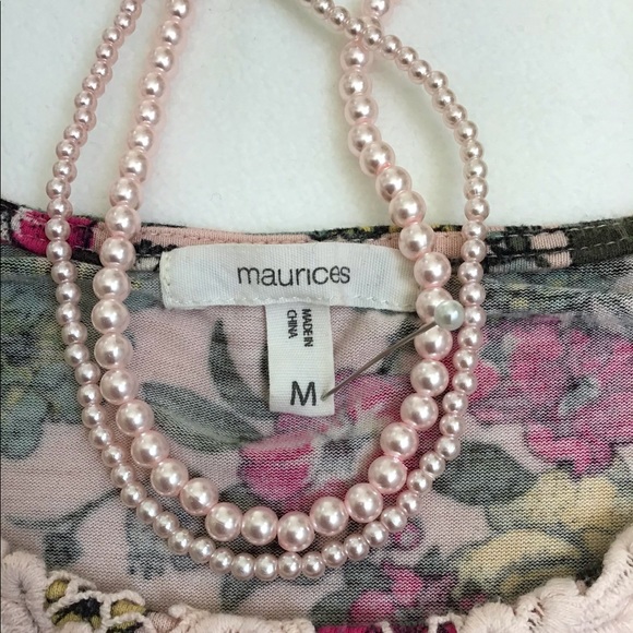 Maurices Floral & Lace Boho Tank Top Size Medium - Picture 6 of 6